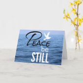 Vrede wees stil water geloof zegen christelijk kaart (Gele Bloem)