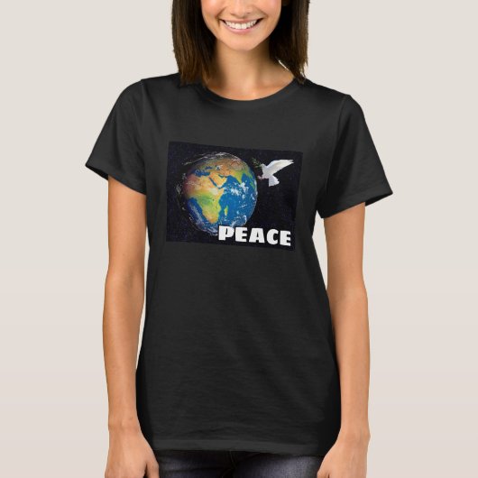 Vrede - wereld (donker) T-shirt (Voorkant)