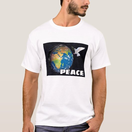 Vrede - wereld (licht) T-shirt (Voorkant)