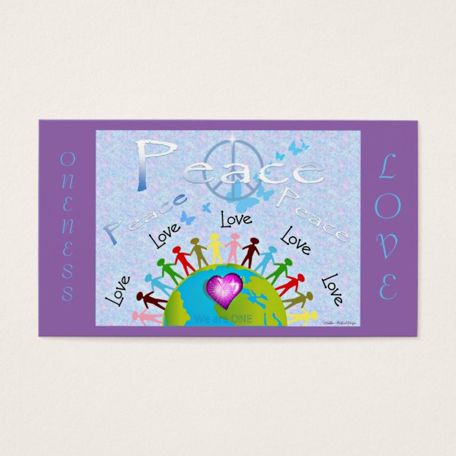 Vrede Wij zijn ÉÉN Visitekaartje (Voorkant)