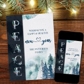 VREDE Winterbos Nieuwjaar Feestdagenkaart