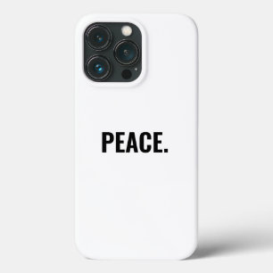 Vrede wit en zwart tekst minimalistische anti-oorl Case-Mate iPhone case