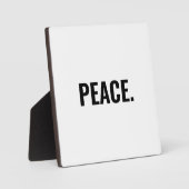 Vrede wit en zwart tekst minimalistische anti-oorl fotoplaat (Voorkant)