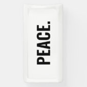 Vrede wit en zwart tekst minimalistische anti-oorl spandoek (Verticaal)