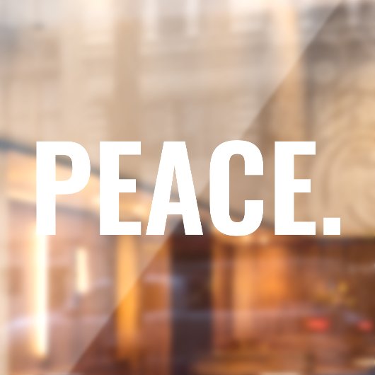 Vrede witte tekst minimalistische anti-oorlog gewo raamsticker (Vel 2)