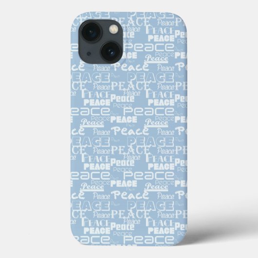 Vrede Woord Art Blauw Case-Mate iPhone Case (Achterkant)