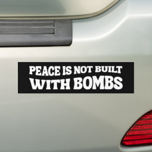 Vrede Wordt Niet Gebouwd Met Bommen Iran Anti-Oorl Bumpersticker