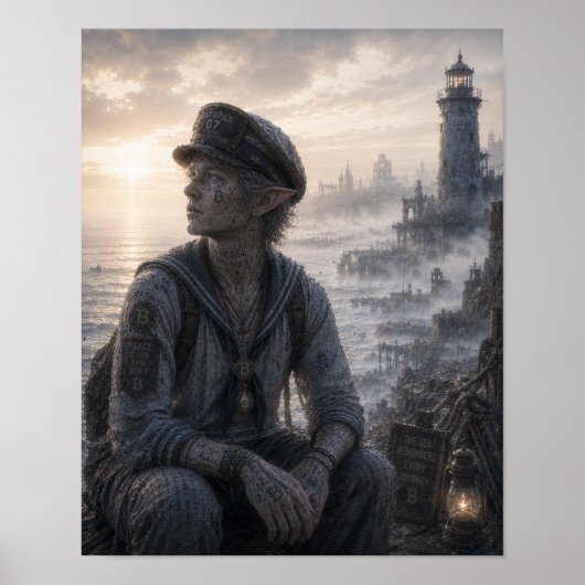 Vrede / Zeiler / Vuurtoren kust Poster (Voorkant)