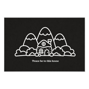 Vrede zij met dit huis Huis Verwarmende Cadeaus Foto Afdruk
