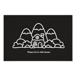 Vrede zij met dit huis | Huis Verwarmende Cadeaus Foto Afdruk