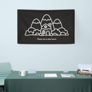 Vrede zij met dit huis | Huis Verwarmende Cadeaus Spandoek