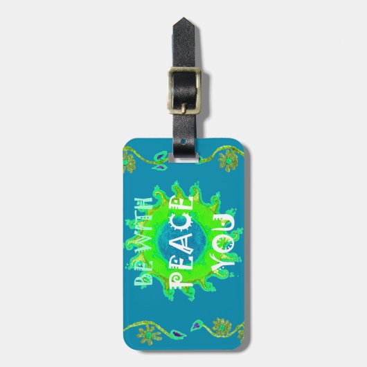 Vrede zij met u Art Print Bagagelabel (Voorkant verticaal)