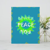 Vrede zij met u Art Print Briefhoofd (Staand voorkant)