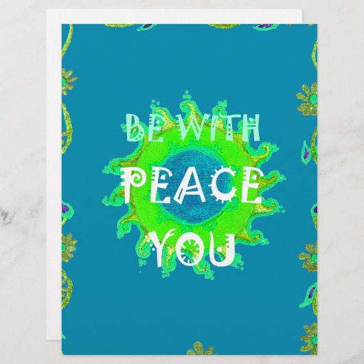 Vrede zij met u Art Print Briefhoofd (Voorkant / Achterkant)