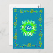 Vrede zij met u Art Print Briefkaart (Voorkant / Achterkant)