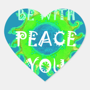 Vrede zij met u Art Print Hart Sticker