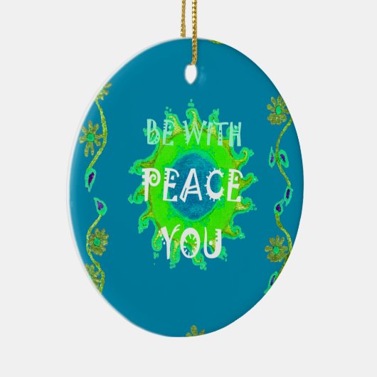 Vrede zij met u Art Print Ornament (Rechts)