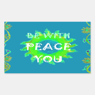 Vrede zij met u Art Print Rechthoekige Sticker