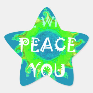 Vrede zij met u Art Print Ster Sticker