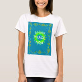 Vrede zij met u Art Print T-shirt (Voorkant)
