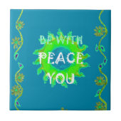 Vrede zij met u Art Print Tegeltje (Voorkant)