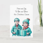 Vrede zij met U en de Uwe | Kerstmis Kaart (Voorkant)