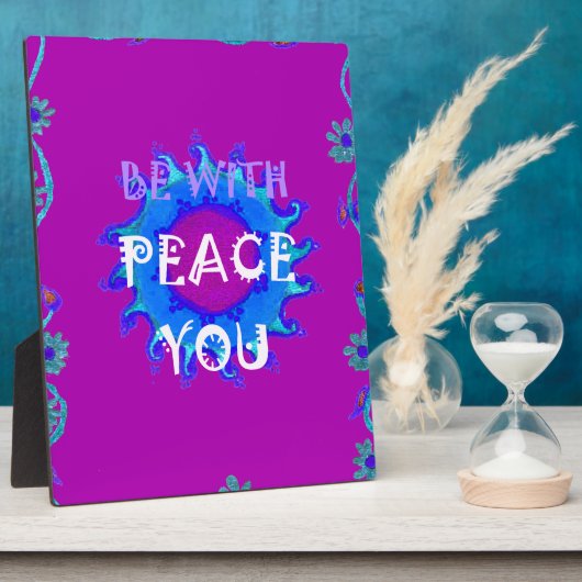 Vrede zij met u Inspirerend print Fotoplaat (Zijkant)