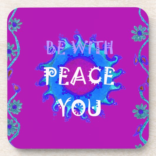 Vrede zij met u Inspirerend print Onderzetter (Voorkant)