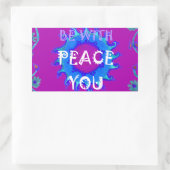 Vrede zij met u Inspirerend print Rechthoekige Sticker (Tas)