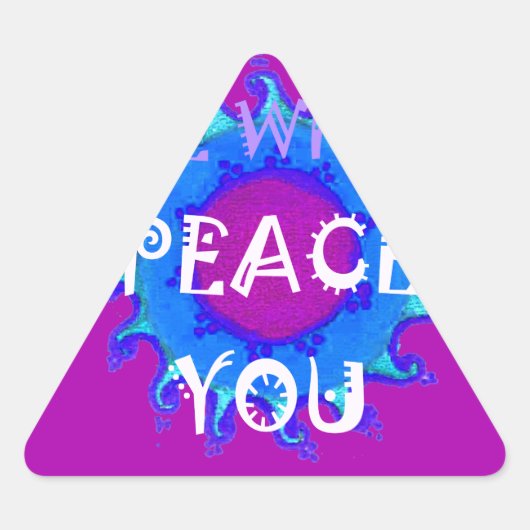 Vrede zij met u Inspirerend print Sticker (Voorkant)