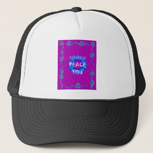 Vrede zij met u Inspirerend print Trucker Pet (Voorkant)