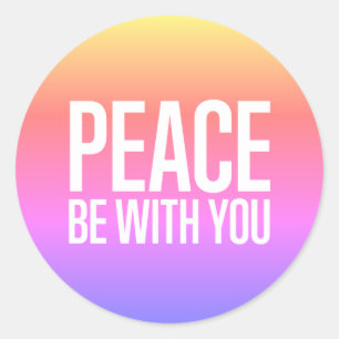 Vrede zij met u Sunset Sticker
