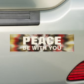 Vrede zij met u Tie Dye Bumpersticker (Op auto)