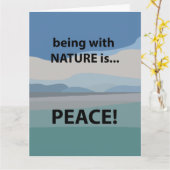 Vrede zijn met de natuur is vrede kaart (Gele Bloem)