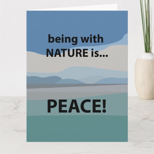 Vrede zijn met de natuur is vrede kaart (Voorkant)