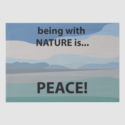 Vrede zijn met de natuur is vrede tissuepapier (Voorkant)