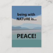 Vrede zijn met Natuur is vredesreizen Visitekaartje (Voorkant)