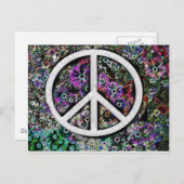 Vrede zonnebloemen briefkaart (Voorkant / Achterkant)