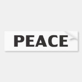 Vrede zwart wit eenvoudig modern bumpersticker (Voorkant)