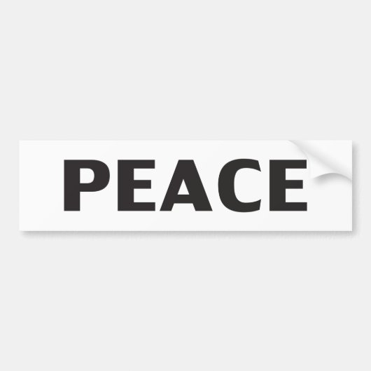 Vrede zwart wit eenvoudig modern bumpersticker (Voorkant)