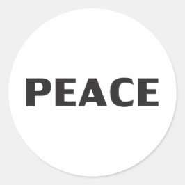 Vrede zwart wit eenvoudig modern ronde sticker