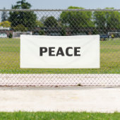 Vrede zwart-wit modern spandoek (Insitu)