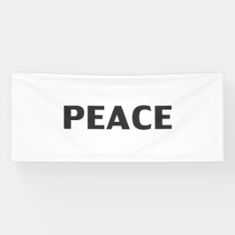 Vrede zwart-wit modern spandoek