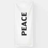 Vrede zwart-wit modern spandoek (Verticaal)