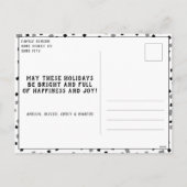 Vrede Zwart Wit Patroon 3 Foto Collage Feestdagenkaart (Achterkant)