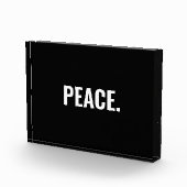 Vrede zwart-wit tekst minimalistische anti-oorlog fotoblokken (Rechts)