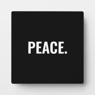 Vrede zwart-wit tekst minimalistische anti-oorlog fotoplaat