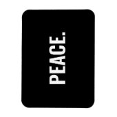 Vrede zwart-wit tekst minimalistische anti-oorlog magneet (Verticaal)