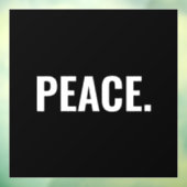 Vrede zwart-wit tekst minimalistische anti-oorlog raamsticker (Vel 3)