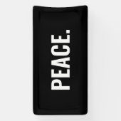 Vrede zwart-wit tekst minimalistische anti-oorlog spandoek (Verticaal)